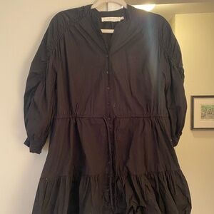 ASTR the Label Dress Size XS BLACK Ruched Shirtdress